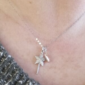 Sterling Silver Charmed Aroma Wizard Of Oz Necklace - Glinda Theme